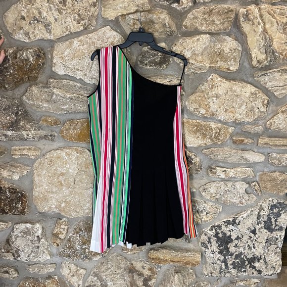 Diane Von Furstenberg Designer Women's Unique One Shoulder Ribbon Dress - Picture 3 of 5